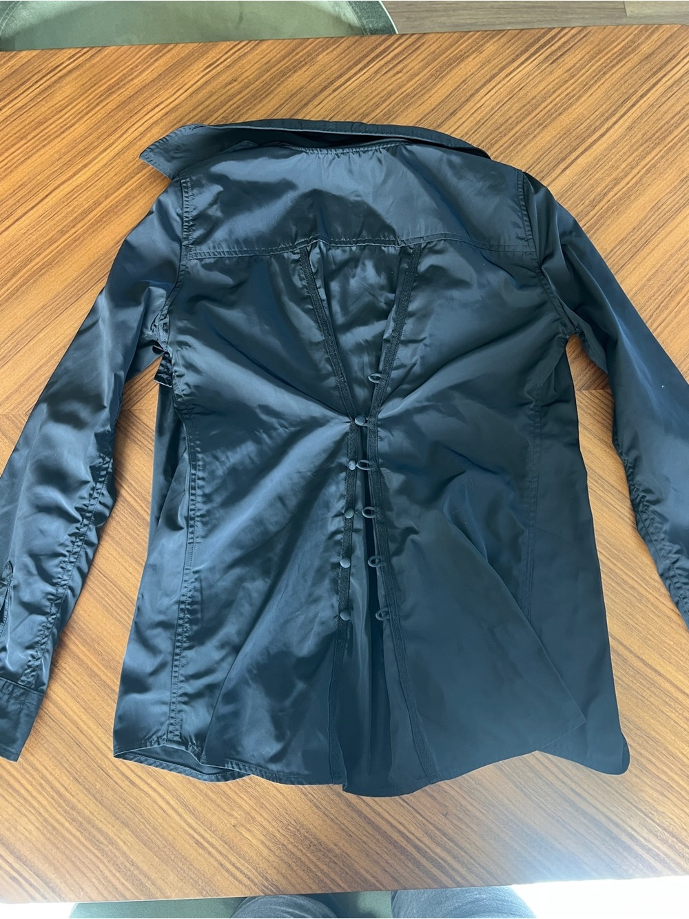 Elizabeth and James Bedford Jacket in shiny black military style Medium - Picture 4 of 7